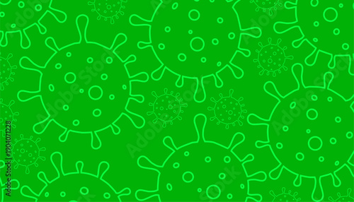 Nipah Virus Seamless Pattern Set. Medical Virus Background Collection. Microbiology Vector Illustration