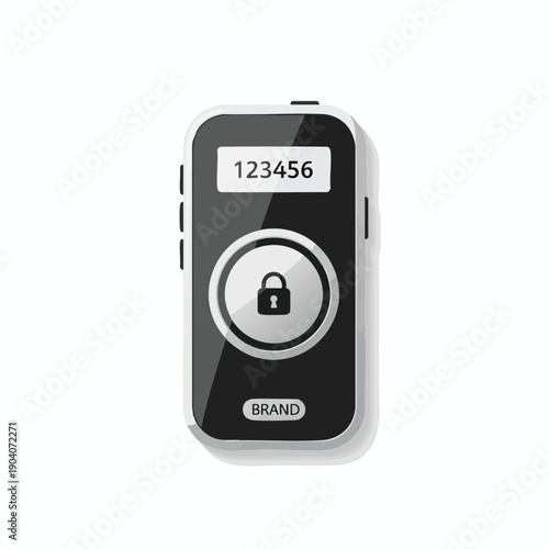Digital Secure Authentication Device Illustration