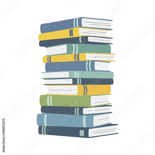 Stack of Books with Colorful Covers