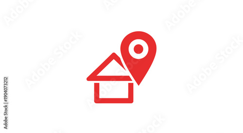 Simple Hospital Building Icon with Cross Symbol.