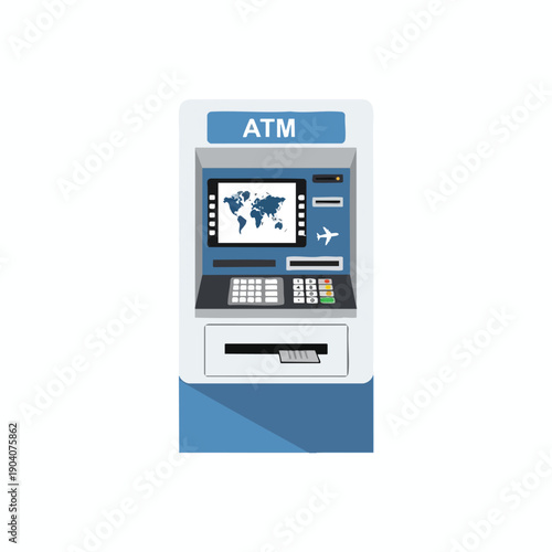 Modern ATM Machine Illustration
