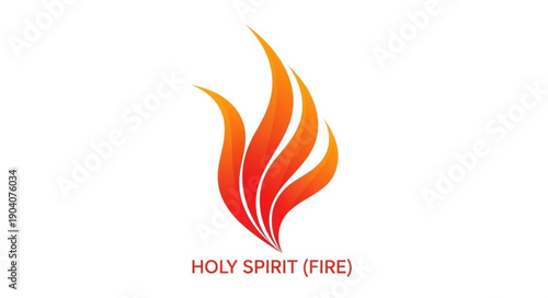 Symbol of the Holy Spirit represented by a flame.