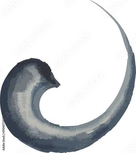 Taeguk in Ink Wash Style