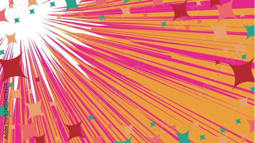 太陽　スクリーントーン　模様　背景