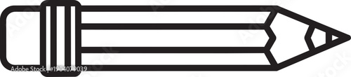 Sharp Pencil Drawing Vector: A classic, minimalist illustration of a sharp pencil, showcasing its simple yet essential design for writing and drawing.
