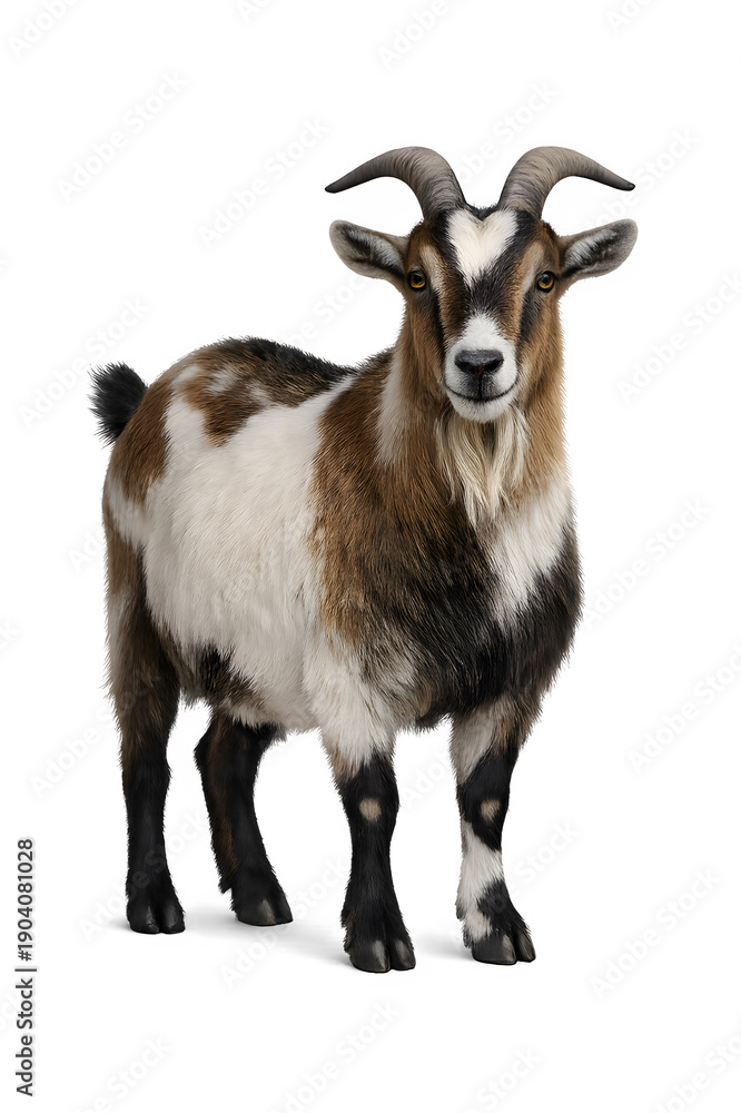 Obraz premium Goat Standing Isolated on Transparent Background