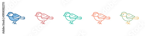 Bird Icon Set Multiple Style Collection 