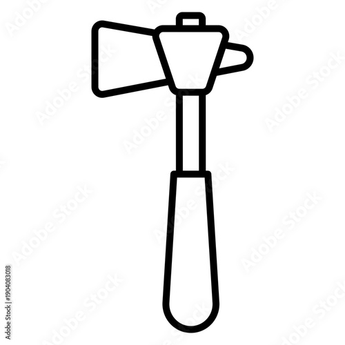 reflex hammer line icon