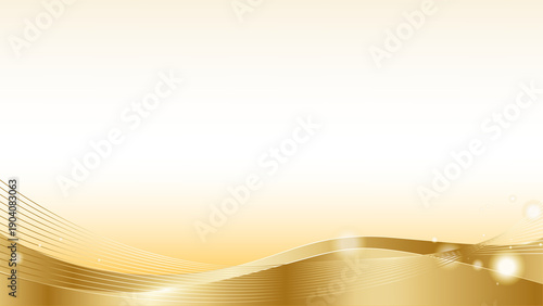 Foto Elegant Golden Waves Abstract Background with Subtle Sparkles and Gentle Curves
