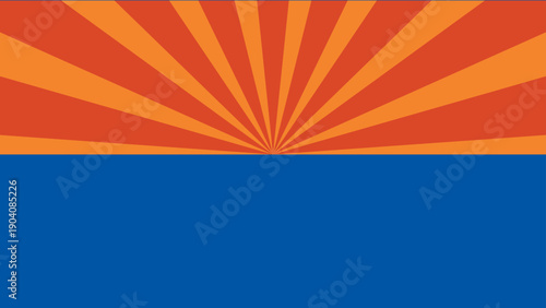 sun rays vector art. Sun rise or sunset vector, yellow and orange color combination with blue ocean. for wallpaper, background, banner, presentation, print, poster and vector template,