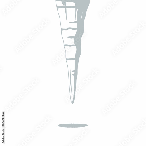 Icicle Hanging from Surface Edge.