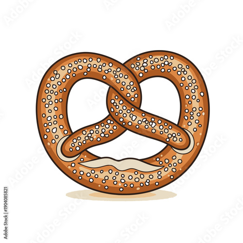 Illustration of a Salted Pretzel.