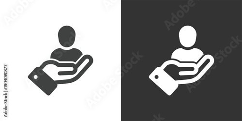 Customer Care icon. Solid glyph series icon