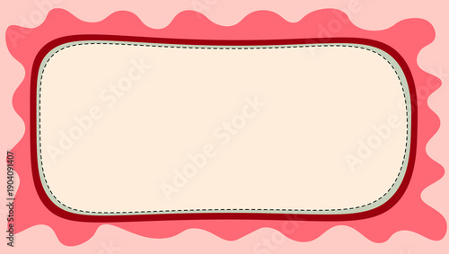 Simple design blank frame, cute frame for kids colorful and cheerful, invitation, notebook, postcard, cute frame, bookmark,certificate for kids and children in kindergarten or primary grades	
