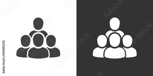 Group Leadership icon. Solid glyph series icon