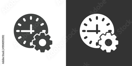 Time Management icon. Solid glyph series icon