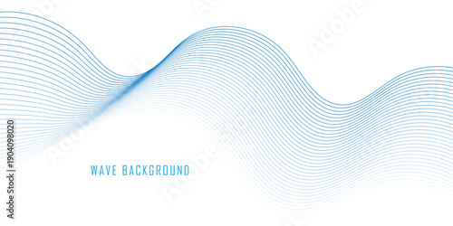 abstract blue white wave background. modern wave background. used for banner, poster.