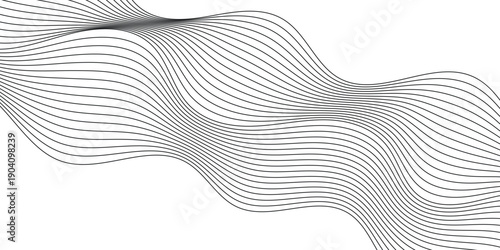 abstract creative black blend wave line vector design.