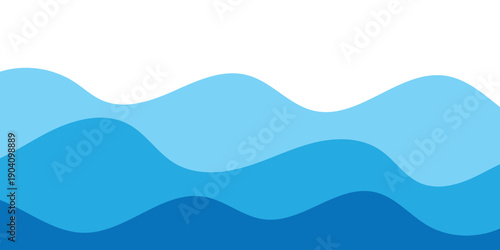abstract creative blue sea wave background design.