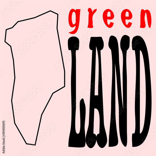 greenland, flat design, graphic design material, minimalist
