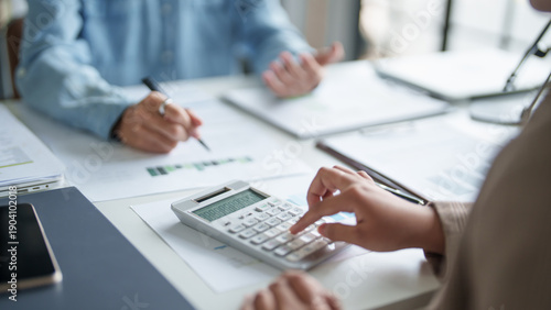 business man Auditor or internal revenue service staff checking annual financial statements company Audit  Accounting tax.
