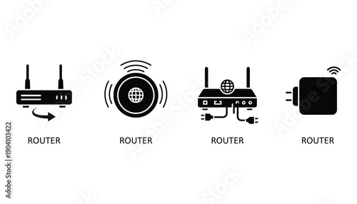 Router vector illustration modern symbol for graphic and web design is simple style