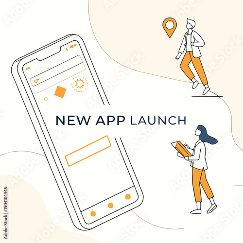 Minimal app launch instagram story for mobile application announcements and software product news