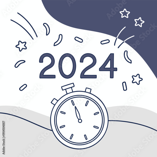 Minimal new year instagram story for holiday celebration greetings and seasonal business updates