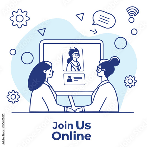 Minimal virtual event instagram post for online webinar announcements and professional meetings