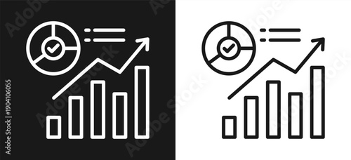 Bar Graph Style Line In Background Black And White