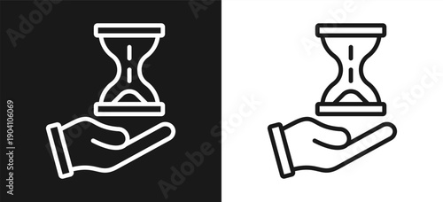 Hourglass Style Line In Background Black And White