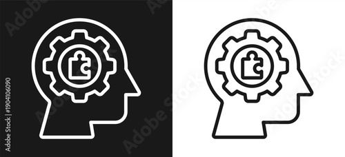 Logic Style Line In Background Black And White