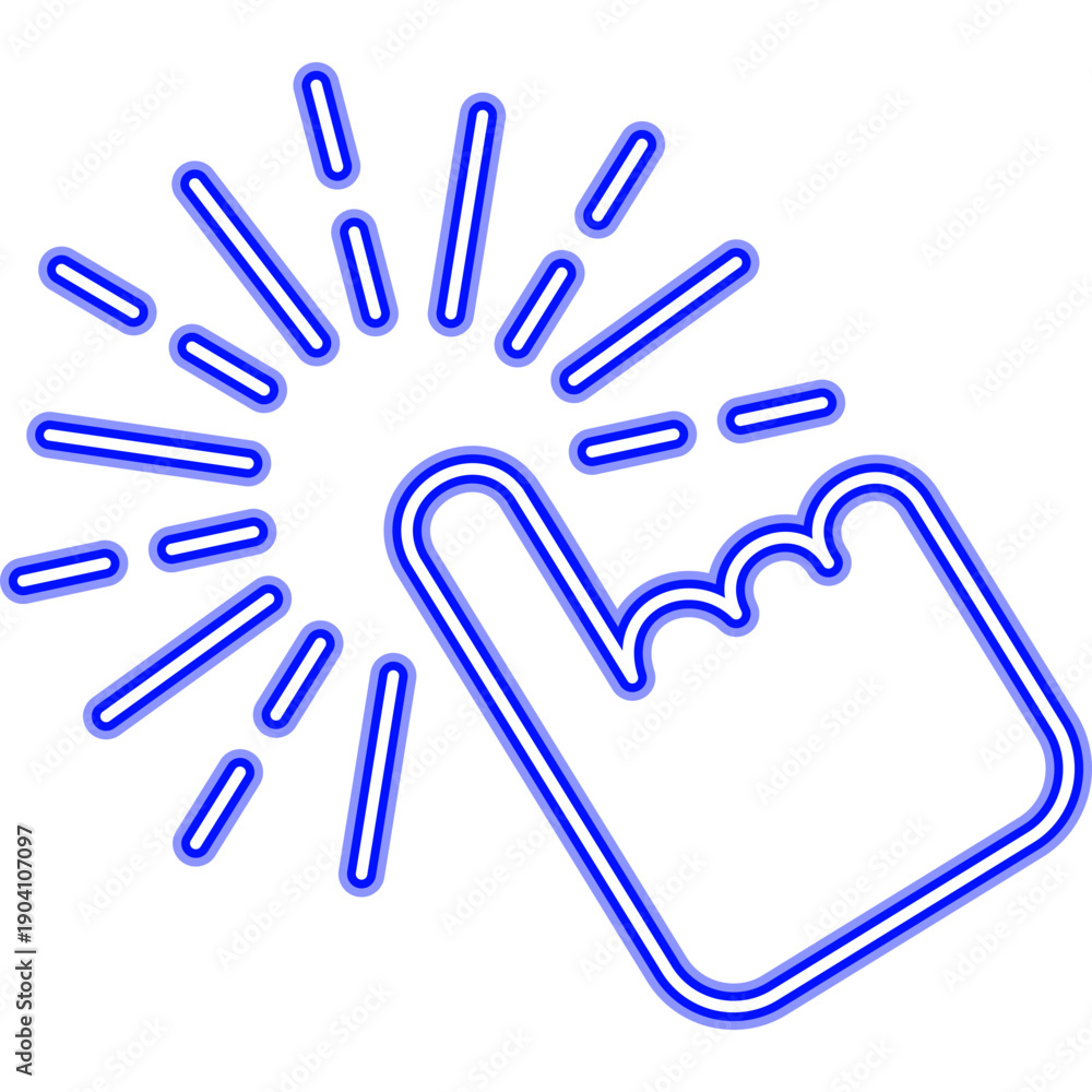 Fototapeta premium Cursor Hand Click Neon