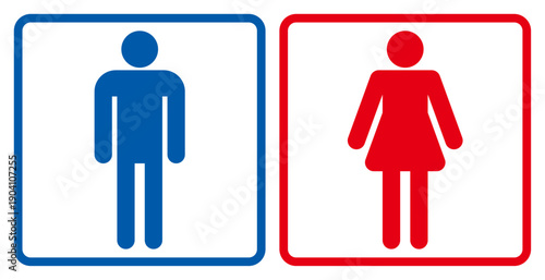 トイレのマーク 男性女性セット ピクトグラム アイコン 正方形