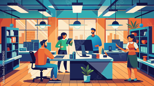 Busy coffee shop with patrons enjoying drinks and conversation in a cozy setting