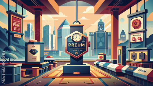 A futuristic cityscape with a lone figure exploring a vibrant urban landscape