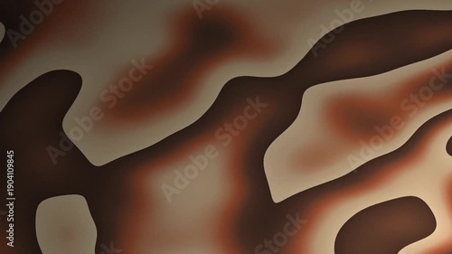 Abstract wavy pattern with rich brown and cream tones creating a fluid texture