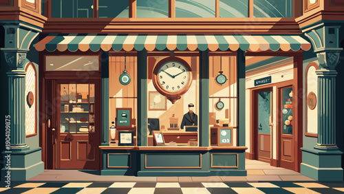 Vintage candy shop with colorful sweets and nostalgic decor