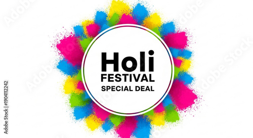Holi festival special deal colorful powder explosion background