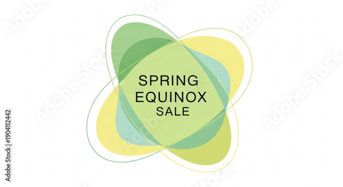 Spring equinox sale colorful abstract background with text