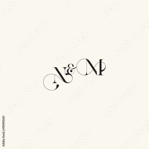 with monogram concept elegancy and beauty in one look MN wedding caligraphic logo letter