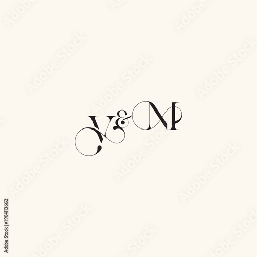 with monogram concept elegancy and beauty in one look MV wedding caligraphic logo letter