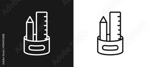 Tools Style Line In Background White And Black