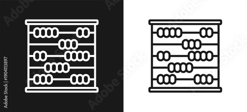 Abacus Style Line In Background White And Black