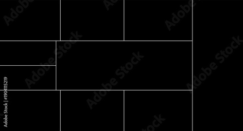 Vector empty photo frame. Collage template for 11 pictures. Frames for memory. vector Eps 10