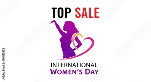 International women's day top sale purple silhouette heart graphic