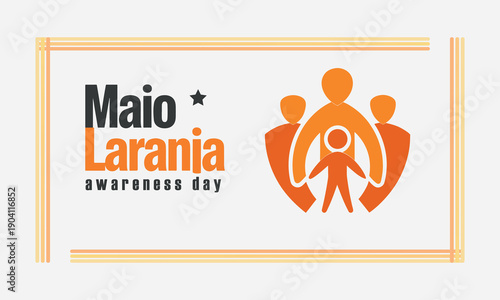 Maio laranja awareness day banner for child protection and abuse prevention campaign