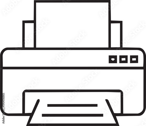 Precision in Print icon: A clean, minimalist illustration of a printer, ready to deliver crisp, clear documents