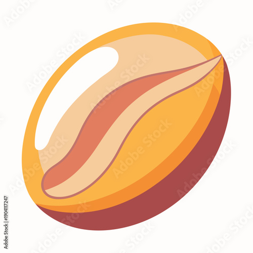 Vector illustration of a stylized cowrie shell