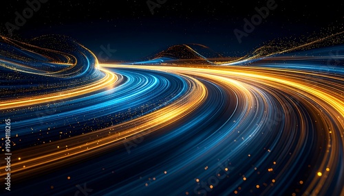 Wallpaper Mural Abstract Light Trails Speed Motion Blur Background. Torontodigital.ca
